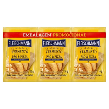 FERMENTO FLEISCHMANN BIOLOGICO/INSTANTANEO/SECOLEVE 3 PAGUE 2 10G