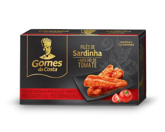 FILE SARDINHA GOMES DA COSTA C/MOLHO TOMATE  125G