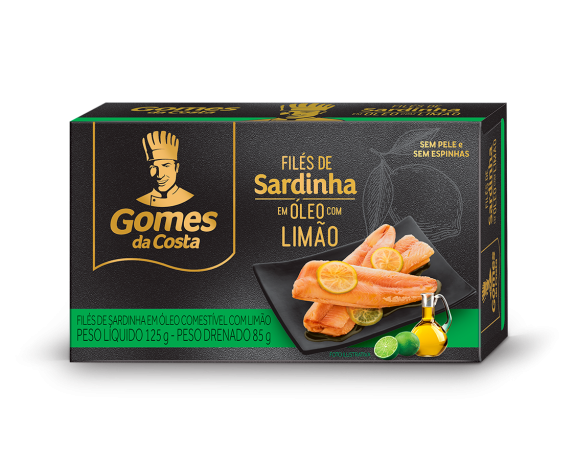 FILE SARDINHA GOMES DA COSTA OLEO C/LIMAO 125G