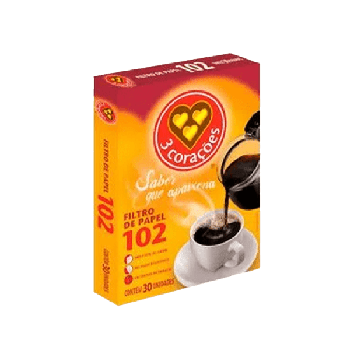 FILTRO PAPEL 3 CORACOES 102 C/30