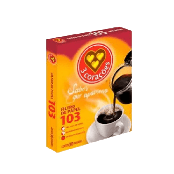 FILTRO PAPEL 3 CORACOES 103 C/30