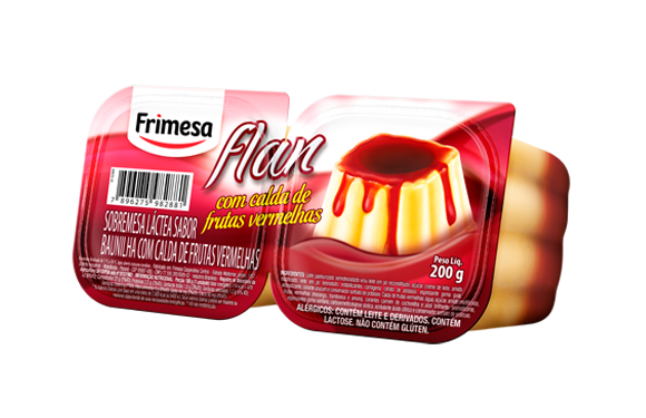 FLAN FRIMESA BAUNILHA C/CALDA DE FRUTAS VERMELHAS 200G