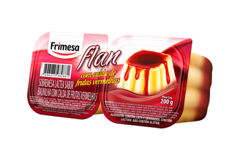 FLAN FRIMESA BAUNILHA C/CALDA DE FRUTAS VERMELHAS 200G