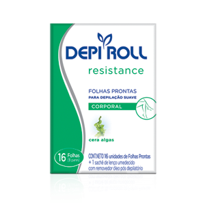 FOLHAS P/DEPILACAO DEPI ROLL RESISTANCE CORPORAL ALGAS C/16