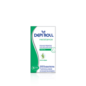 FOLHAS P/DEPILACAO DEPI ROLL RESISTANCE FACIAL ALGAS C/16