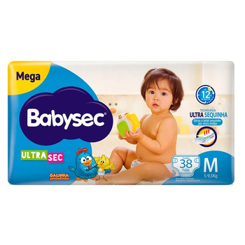 FRALDA DESCARTAVEL BABYSEC GALINHA PINTADINHA MEGA M C/38