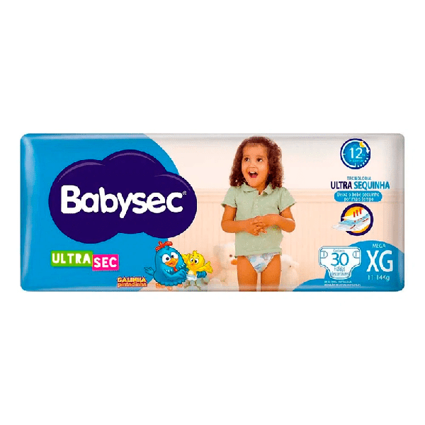 FRALDA DESCARTAVEL BABYSEC GALINHA PINTADINHA MEGA XG C/30