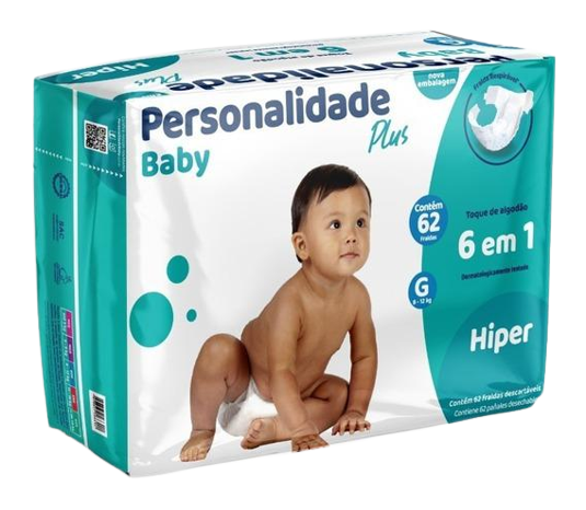 FRALDA DESCARTAVEL PERSONALIDADE BABY G C/62