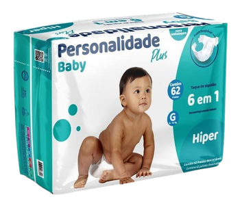 FRALDA DESCARTAVEL PERSONALIDADE BABY G C/62