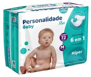 FRALDA DESCARTAVEL PERSONALIDADE BABY M C/72