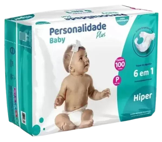 FRALDA DESCARTAVEL PERSONALIDADE BABY P C/100