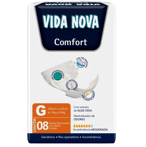 FRALDA GERIATRICA VIDA NOVA COMFORT G C/8