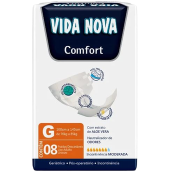 FRALDA GERIATRICA VIDA NOVA COMFORT G C/8