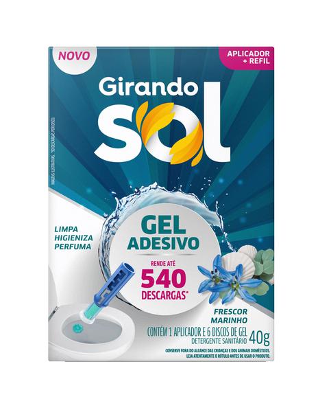 GEL ADESIVO GIRANDO SOL APLICADOR + REFIL FRESCOR MARINHO 40G