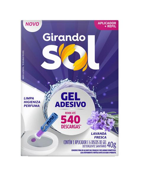GEL ADESIVO GIRANDO SOL APLICADOR + REFIL LAVANDA FRESCA 40G