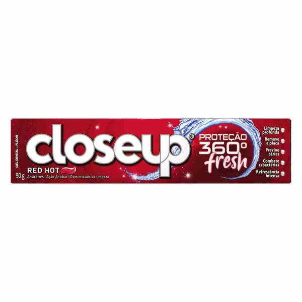 GEL DENTAL CLOSE UP PROTECAO 360 FRESH RED HOT 90G