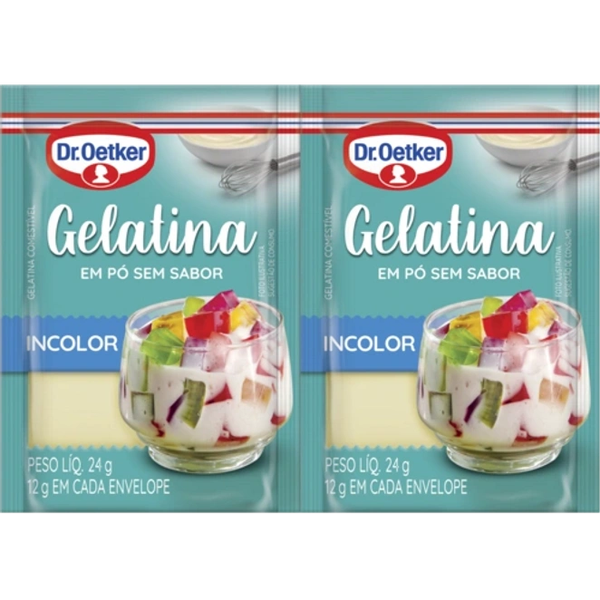 GELATINA DR.OETKER S/SABOR INCOLOR C/2 24G