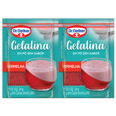 GELATINA DR.OETKER S/SABOR VERMELHA C/2 24G
