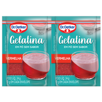 GELATINA DR.OETKER S/SABOR VERMELHA C/2 24G