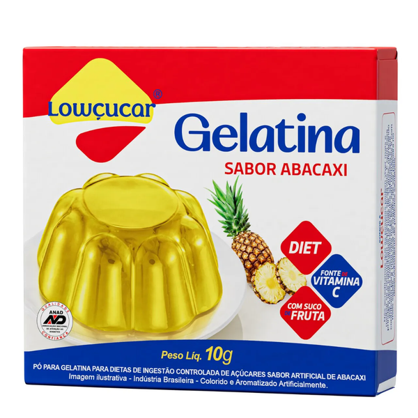 GELATINA LOWCUCAR ABACAXI 10G