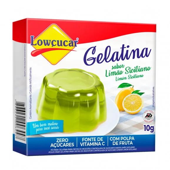 GELATINA LOWCUCAR LIMAO SICILIANO 10G