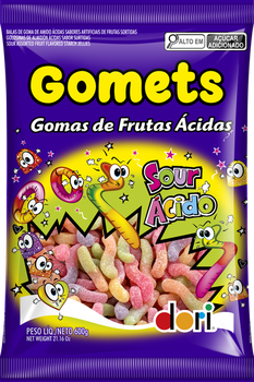 GOMA DORI GOMETS MINHOCA ACIDA 150G