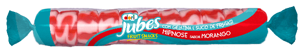 GOMA DORI JUBES FRUIT SNACKS HIPNOSE MORANGO 48G