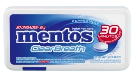 GOMA MENTOS CLEAR BREATH PEPPERMINT 35G