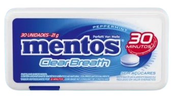 GOMA MENTOS CLEAR BREATH PEPPERMINT 35G