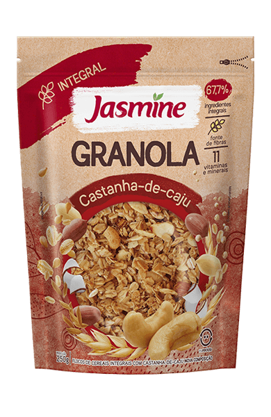 GRANOLA JASMINE INTEGRAL CASTANHA CAJU 250G