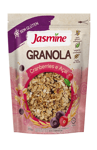 GRANOLA JASMINE S/GLUTEN CRANBERRIES/ACAI 250G