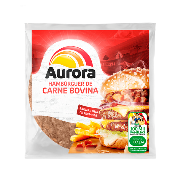 HAMBURGUER AURORA BOVINA 90G