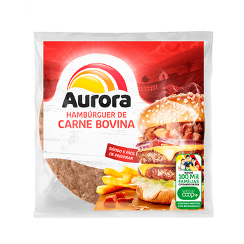 HAMBURGUER AURORA BOVINA 90G