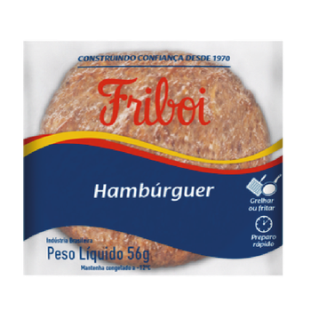 HAMBURGUER FRIBOI BOVINO CONGELADO 56G