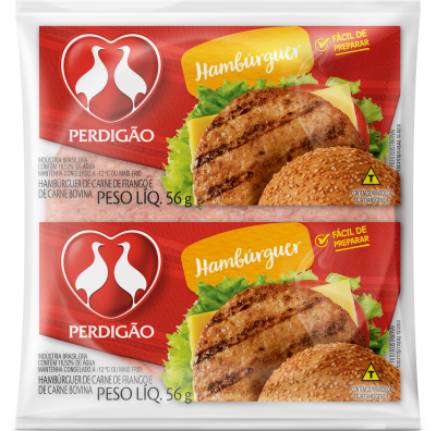 HAMBURGUER PERDIGAO MISTO FRANGO/CARNE BOVINA 56G
