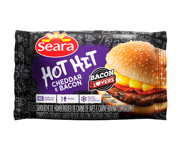 HOT HIT SEARA CHEDDAR C/BACON 145G