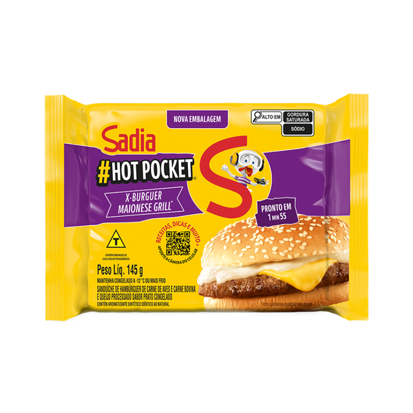 HOT POCKET SADIA X-BURGUER MAIONESE GRILL 145G