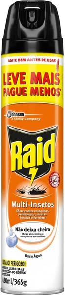 INSETICIDA RAID AEROSOL MULTI-INSETOS S/CHEIRO LEVE MAIS PAGUE MENOS 420ML