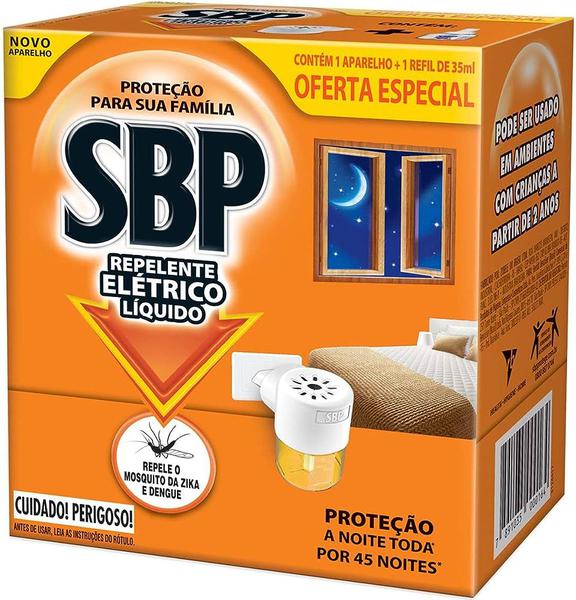 INSETICIDA SBP ELETRICO 45 NOITES REFIL OFERTA ESPECIAL C/3