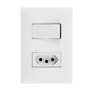 INTERRUPTOR FASCIL EMBUTIR 1 TECLA/1 TOMADA 20A REF.6163