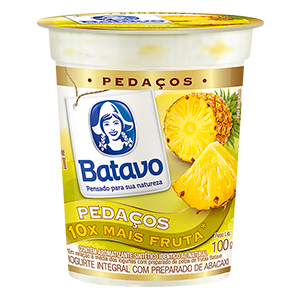 IOGURTE BATAVO PEDACOS FRUTA ABACAXI 100G