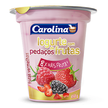 IOGURTE CAROLINA C/FRUTA FRUTAS VERMELHAS 450G