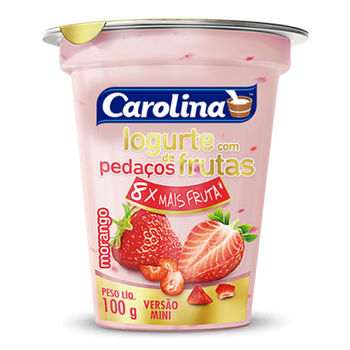 IOGURTE CAROLINA C/FRUTA MORANGO 100G