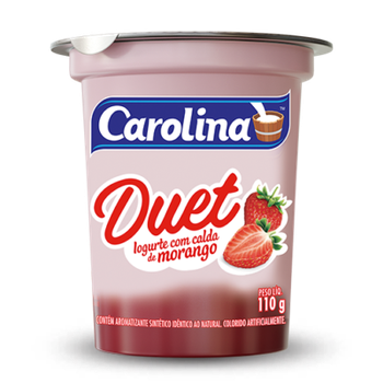 IOGURTE CAROLINA DUET MORANGO 110G