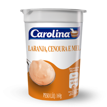 IOGURTE CAROLINA LARANJA/CENOURA/MEL 160G