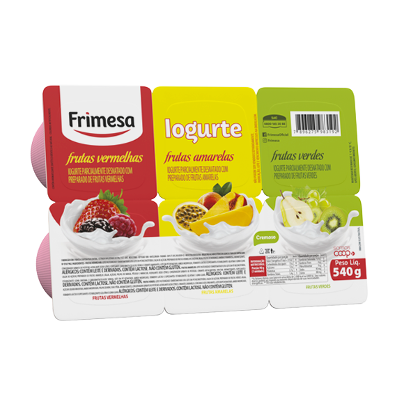 IOGURTE FRIMESA MIX FRUTAS VERMELHAS/AMARELAS/VERDES 540G