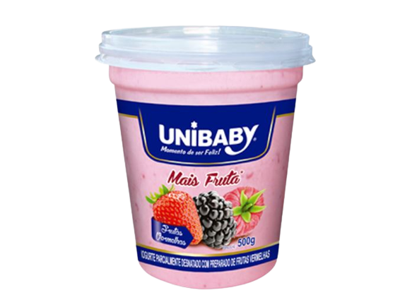 IOGURTE UNIBABY MAIS FRUTAS FRUTAS VERMELHAS 500G