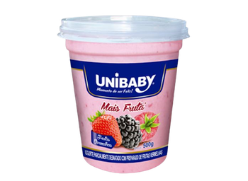 IOGURTE UNIBABY MAIS FRUTAS FRUTAS VERMELHAS 500G