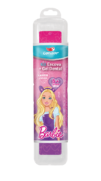 KIT ESCOVA/GEL DENTAL CONDOR JUNIOR BARBIE REF.1710241
