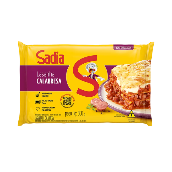 LASANHA SADIA CALABRESA 600G